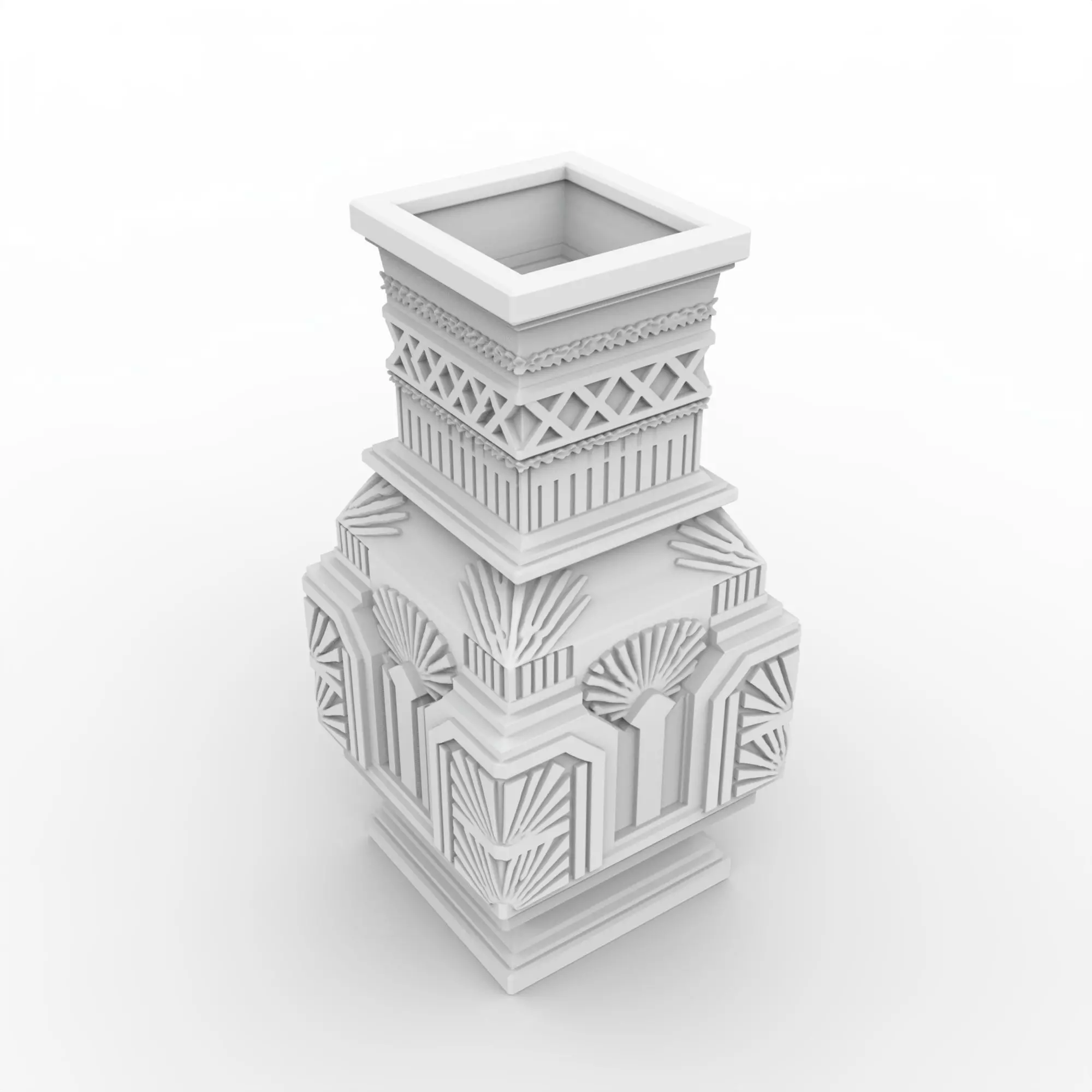 Art Deco Vase 3D Printable Model 3D print model_5