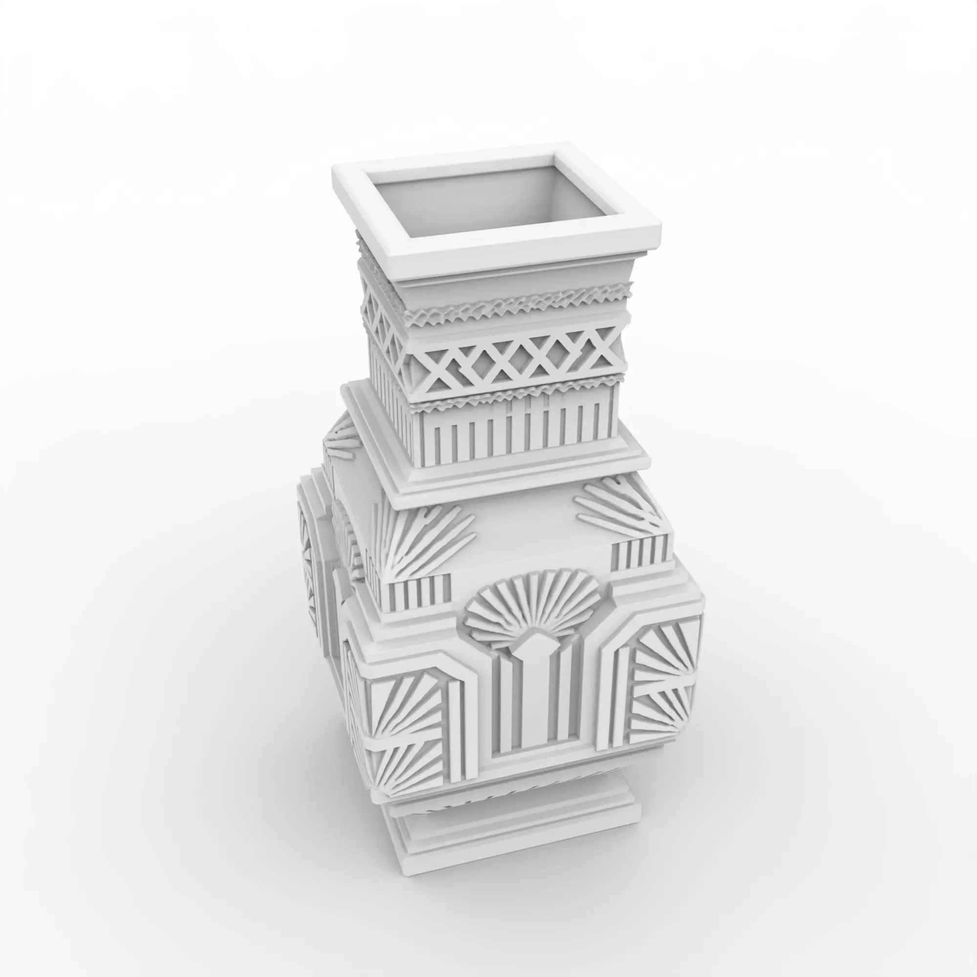 Art Deco Vase 3D Printable Model 3D print model_4