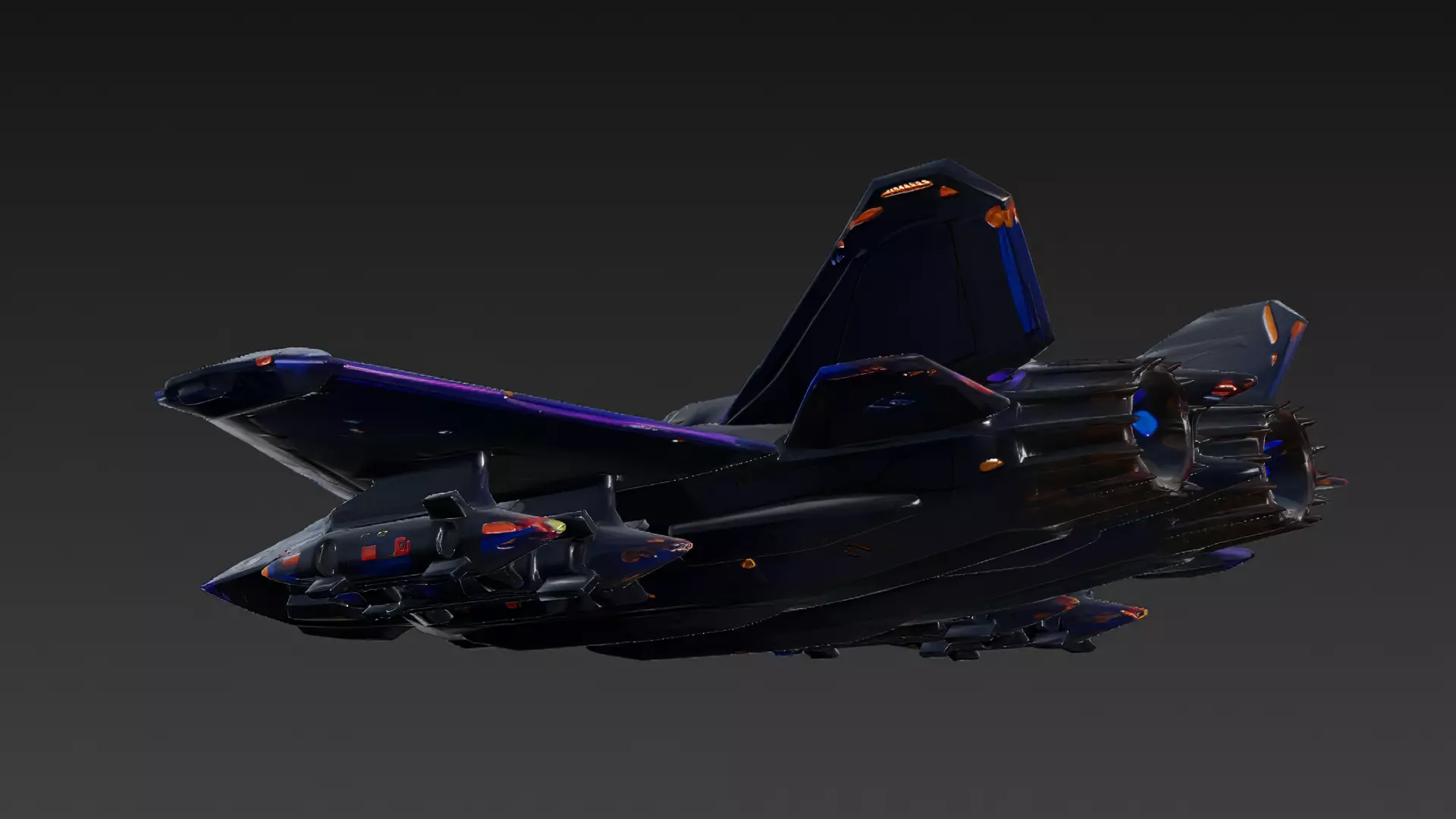 Colorful Fighter Jet PBR 3D Model 3D model_5