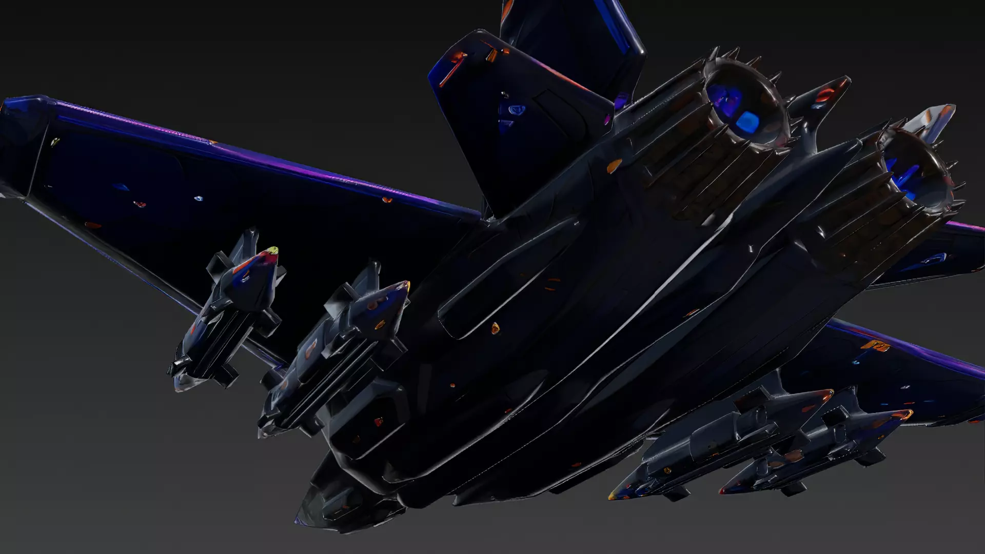 Colorful Fighter Jet PBR 3D Model 3D model_8