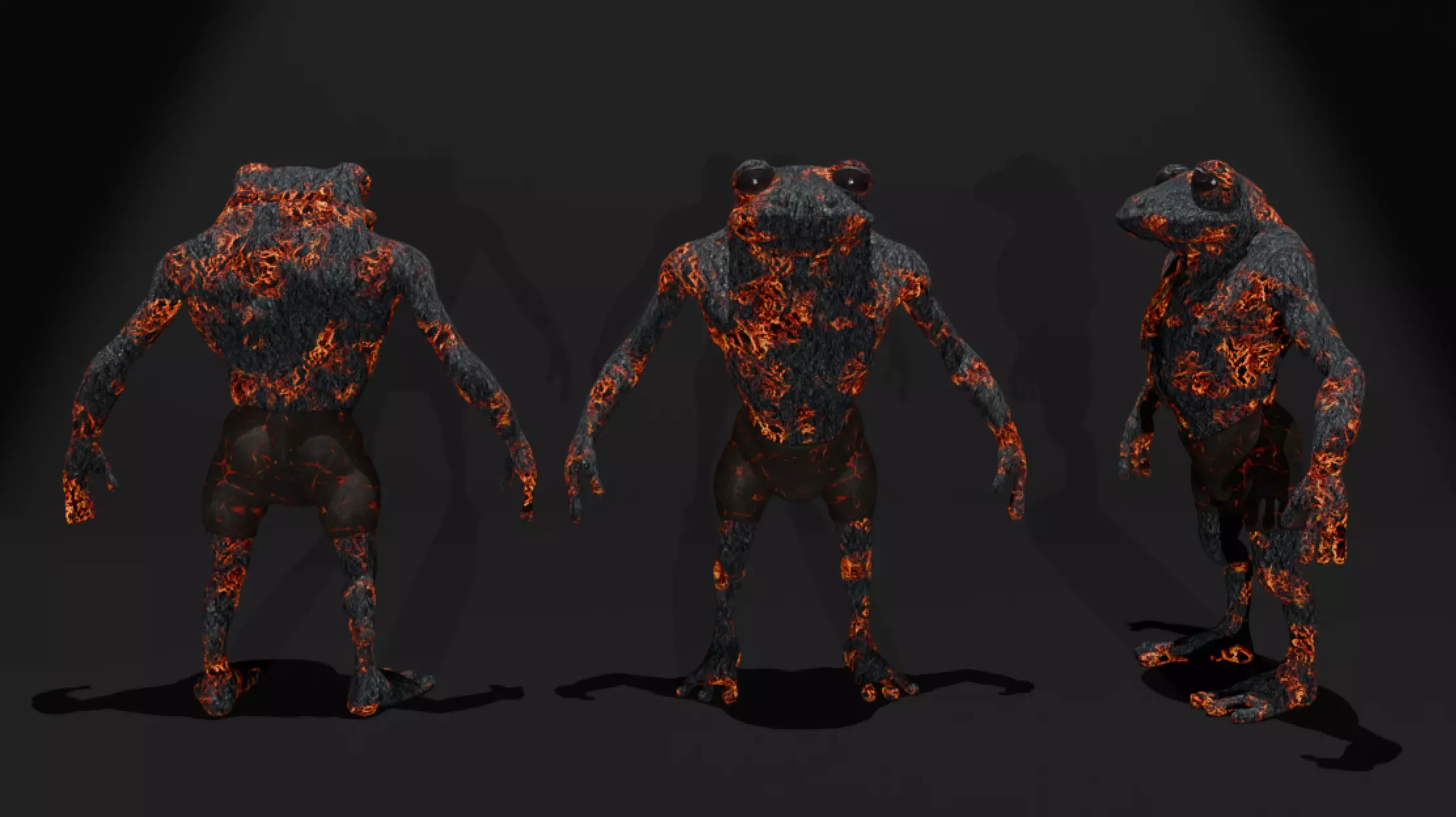 Frogman - Volcanic Forgemaster Game Ready Fully Rigged Low-poly 3D model_2