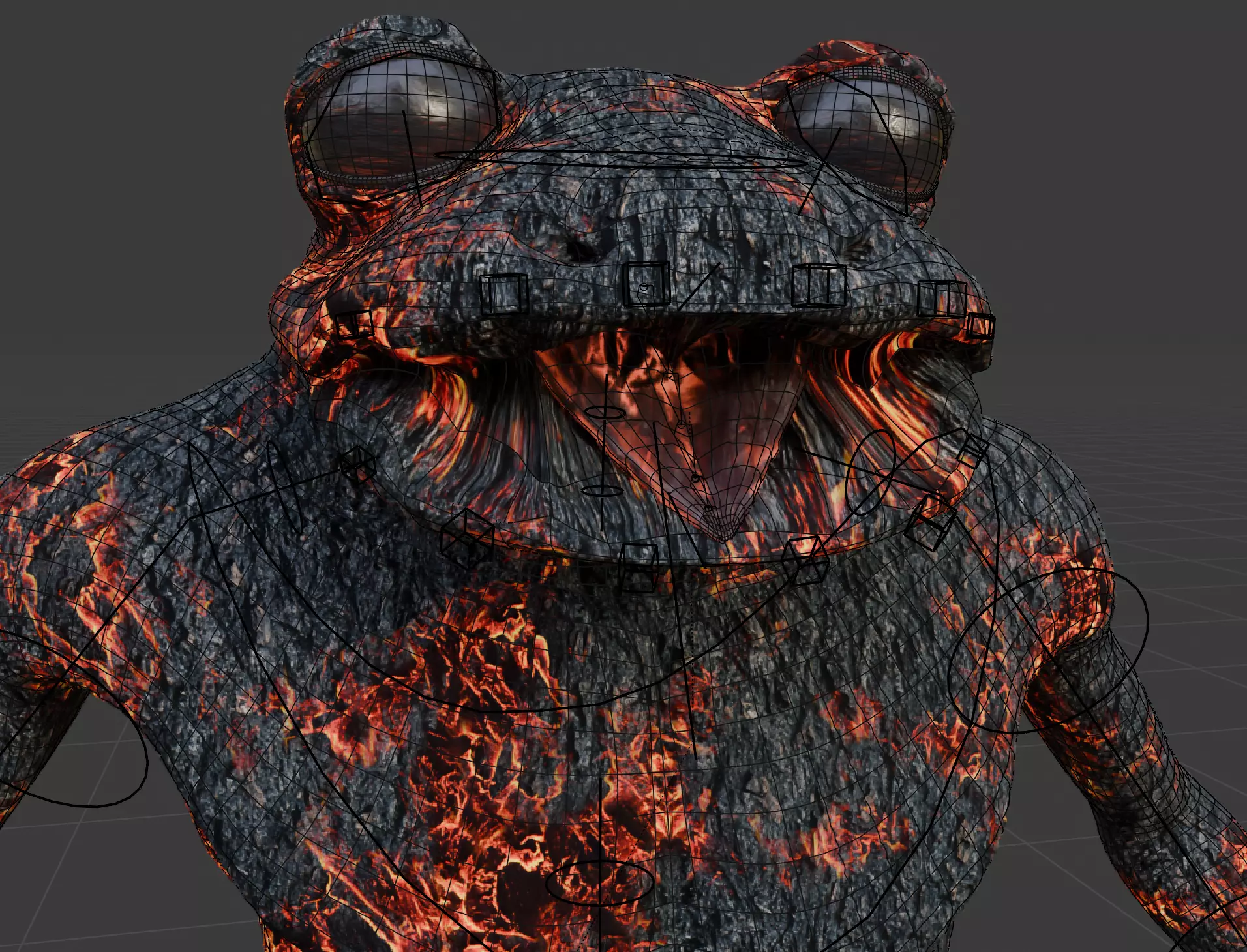 Frogman - Volcanic Forgemaster Game Ready Fully Rigged Low-poly 3D model_7
