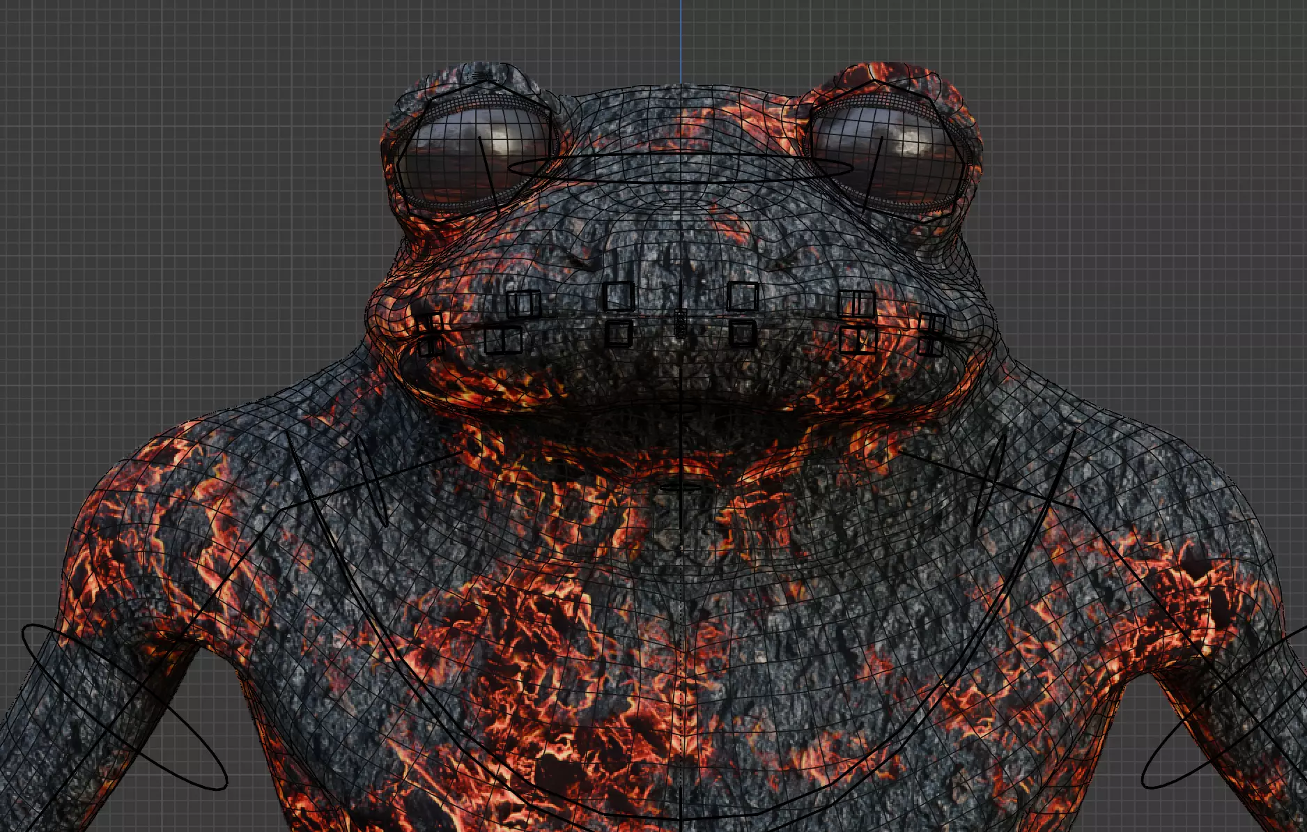 Frogman - Volcanic Forgemaster Game Ready Fully Rigged Low-poly 3D model_6