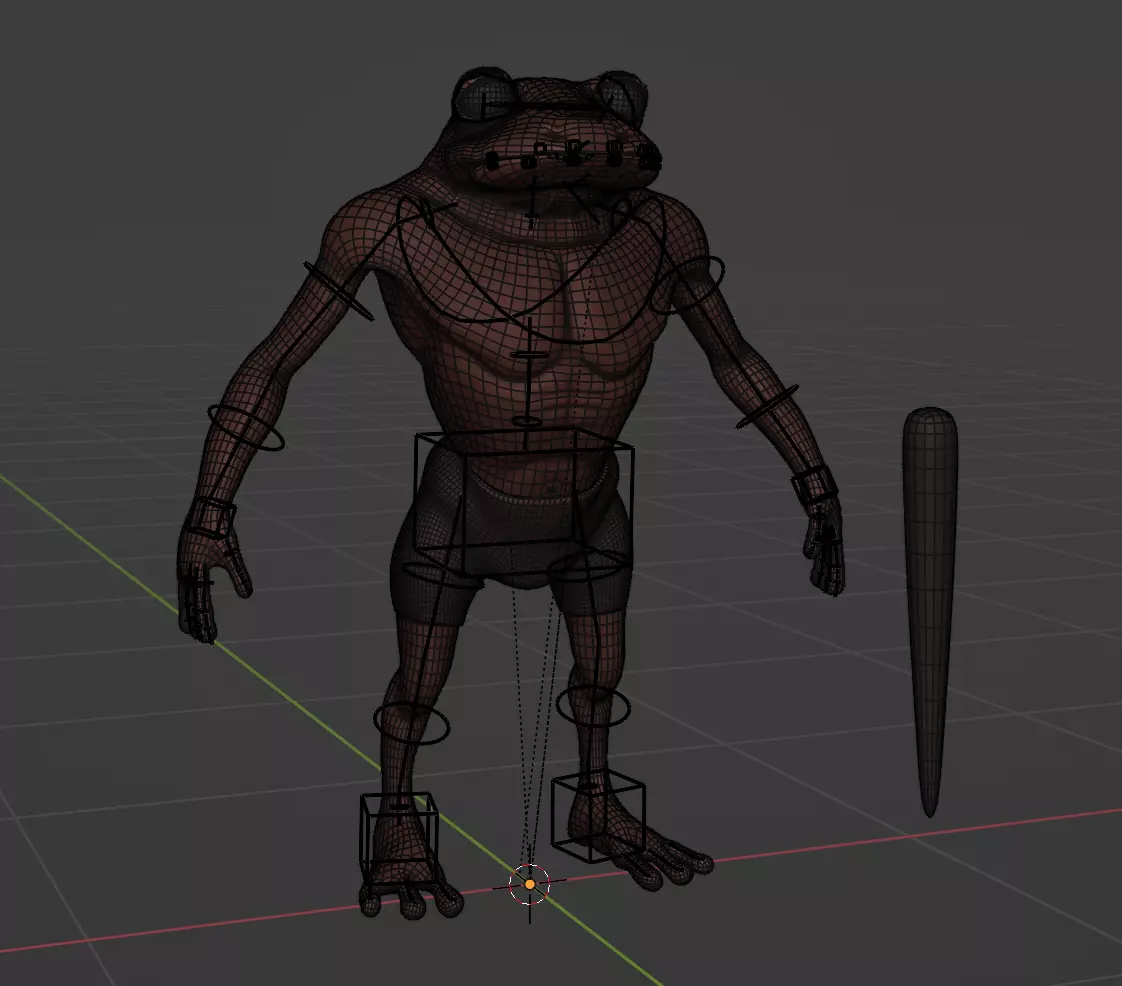 Frogman - Volcanic Forgemaster Game Ready Fully Rigged Low-poly 3D model_9