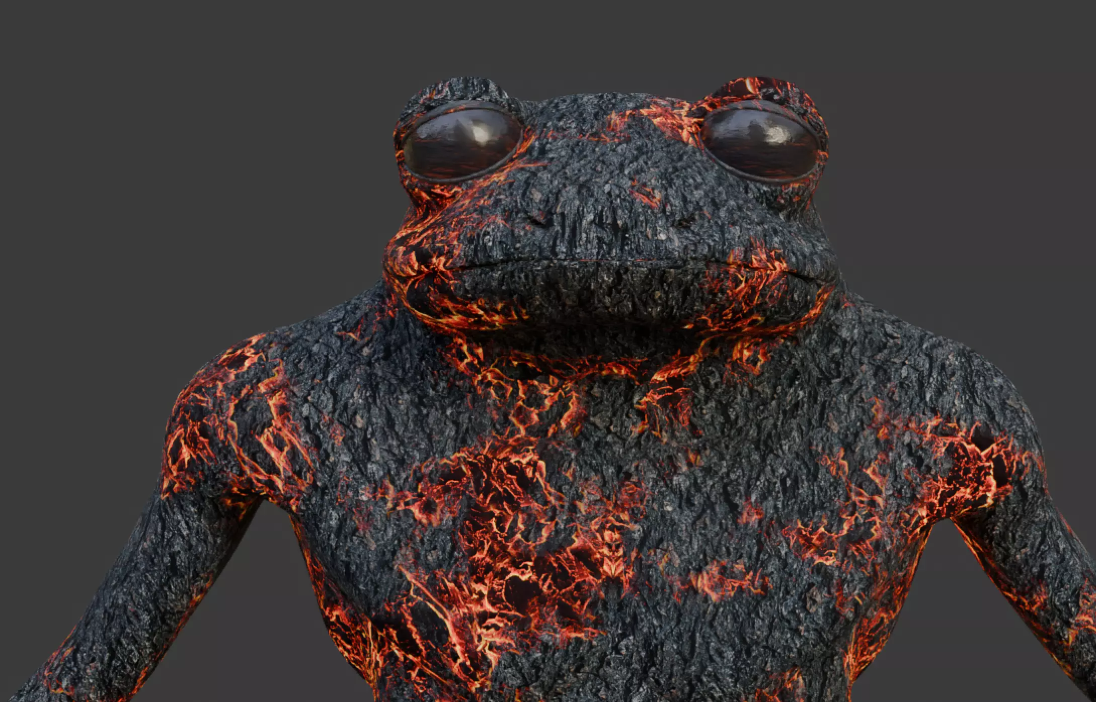 Frogman - Volcanic Forgemaster Game Ready Fully Rigged Low-poly 3D model_5