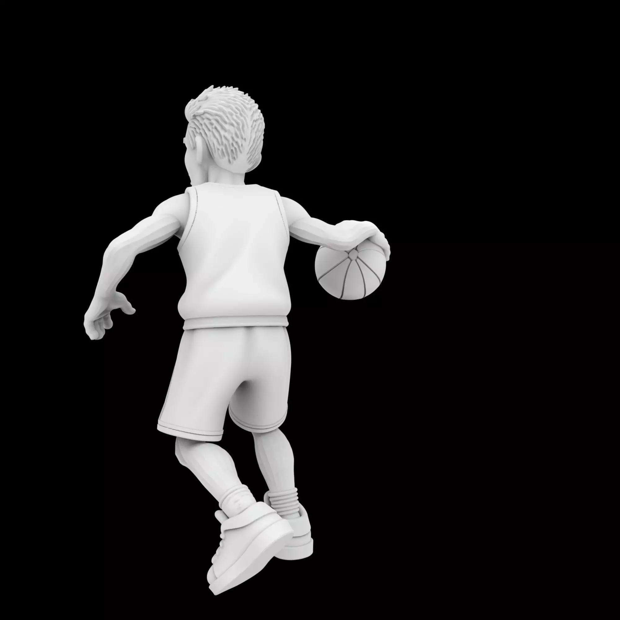 Basketball Player Cartoon Character 3D Printable M 3D print model_4