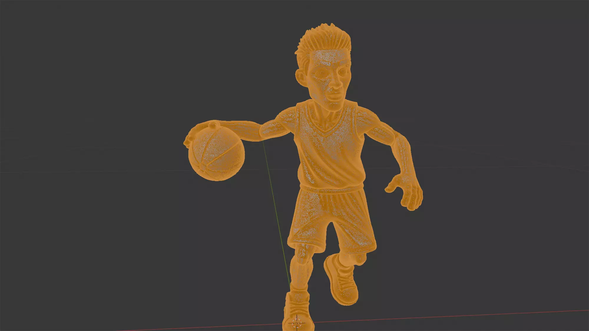 Basketball Player Cartoon Character 3D Printable M 3D print model_8