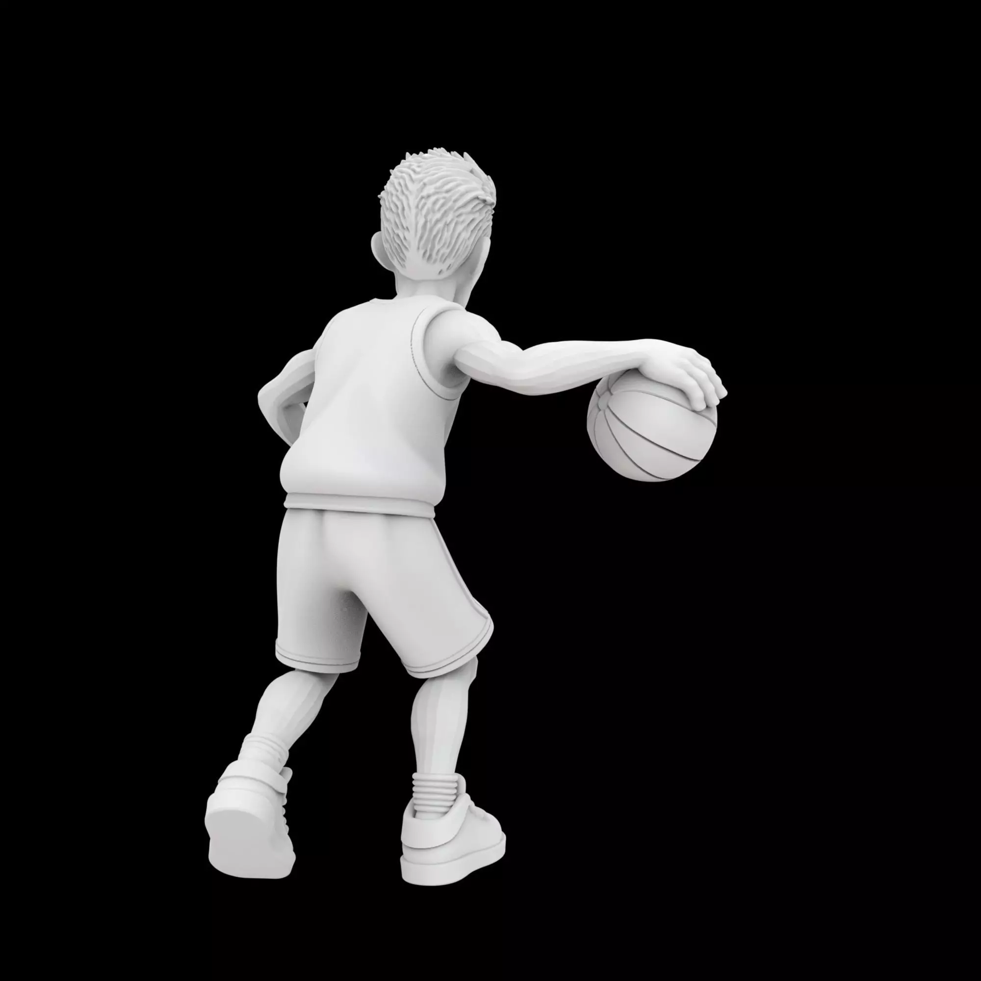 Basketball Player Cartoon Character 3D Printable M 3D print model_5