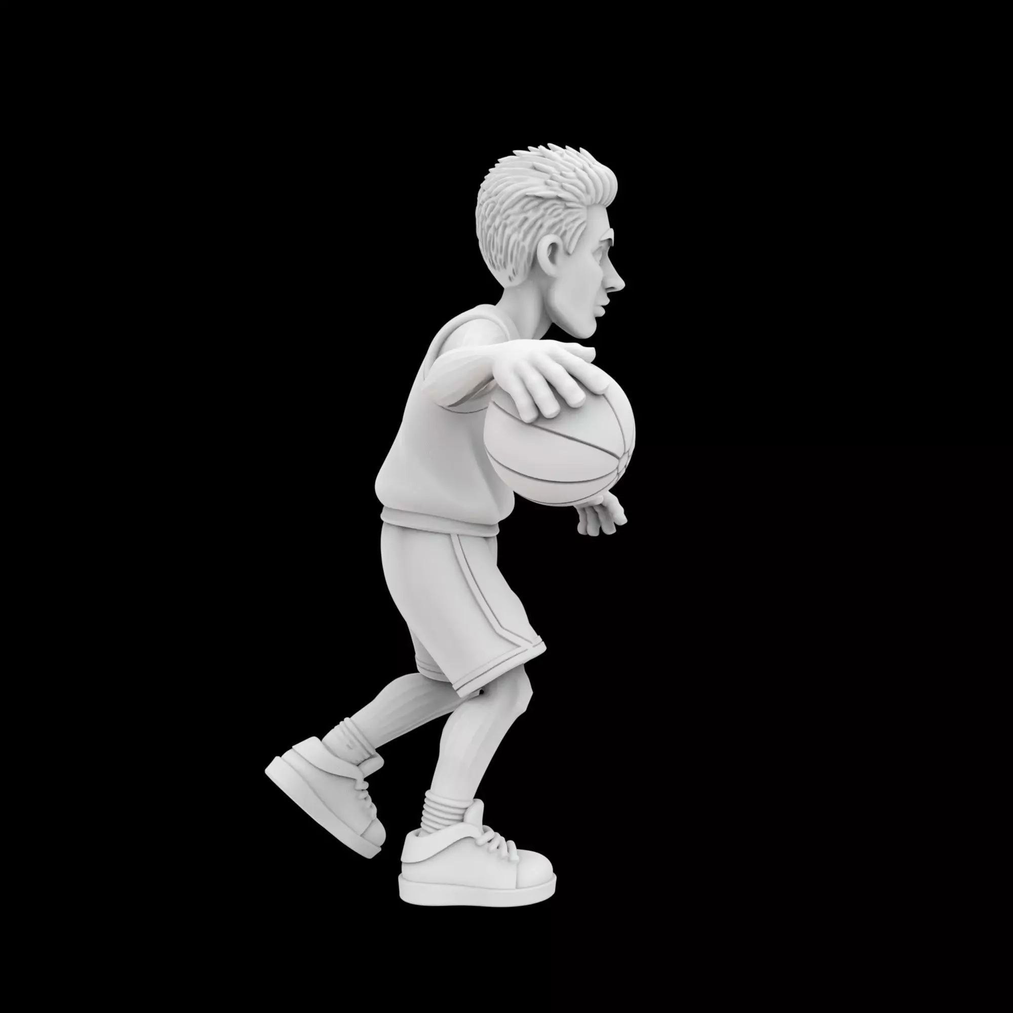 Basketball Player Cartoon Character 3D Printable M 3D print model_6
