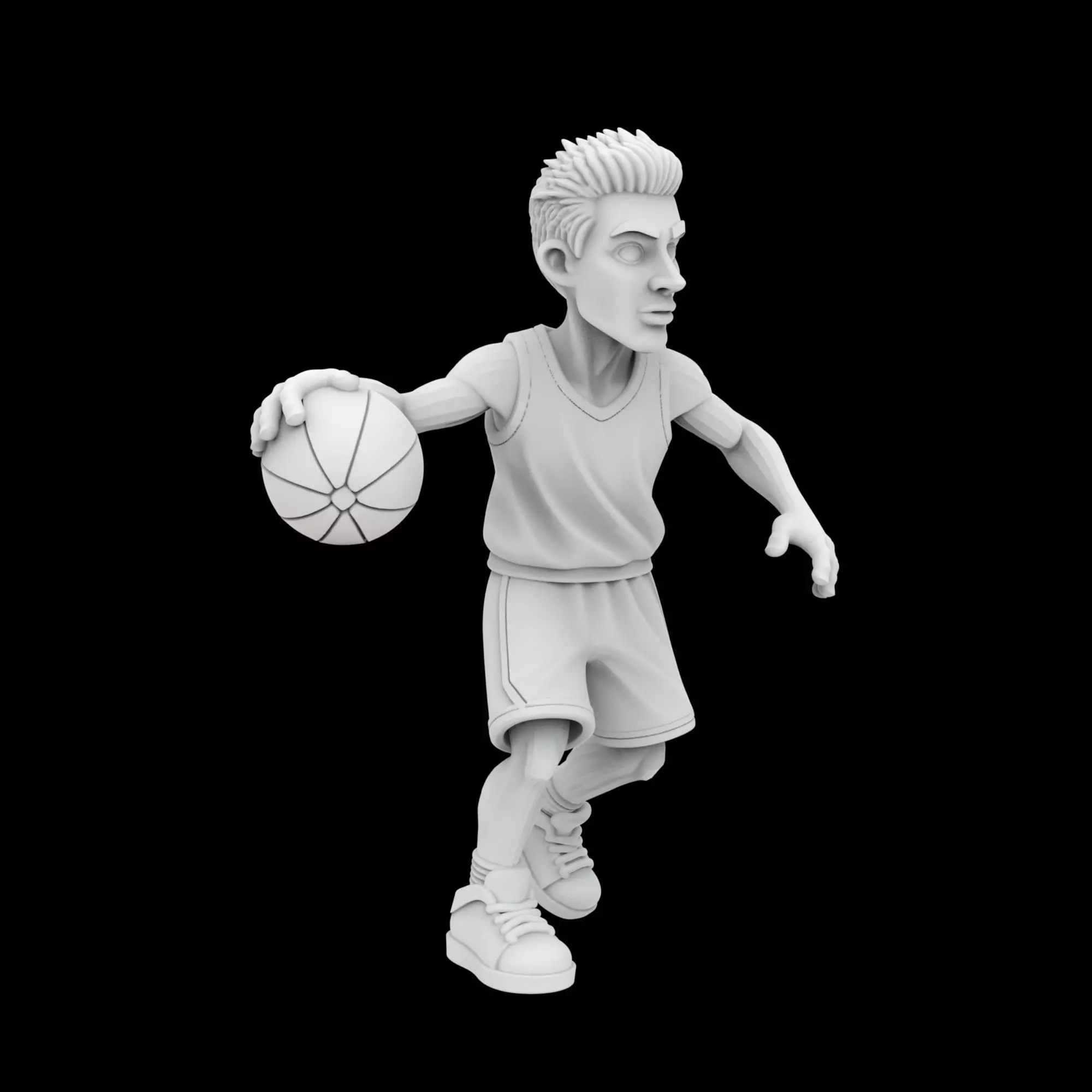 Basketball Player Cartoon Character 3D Printable M 3D print model_1