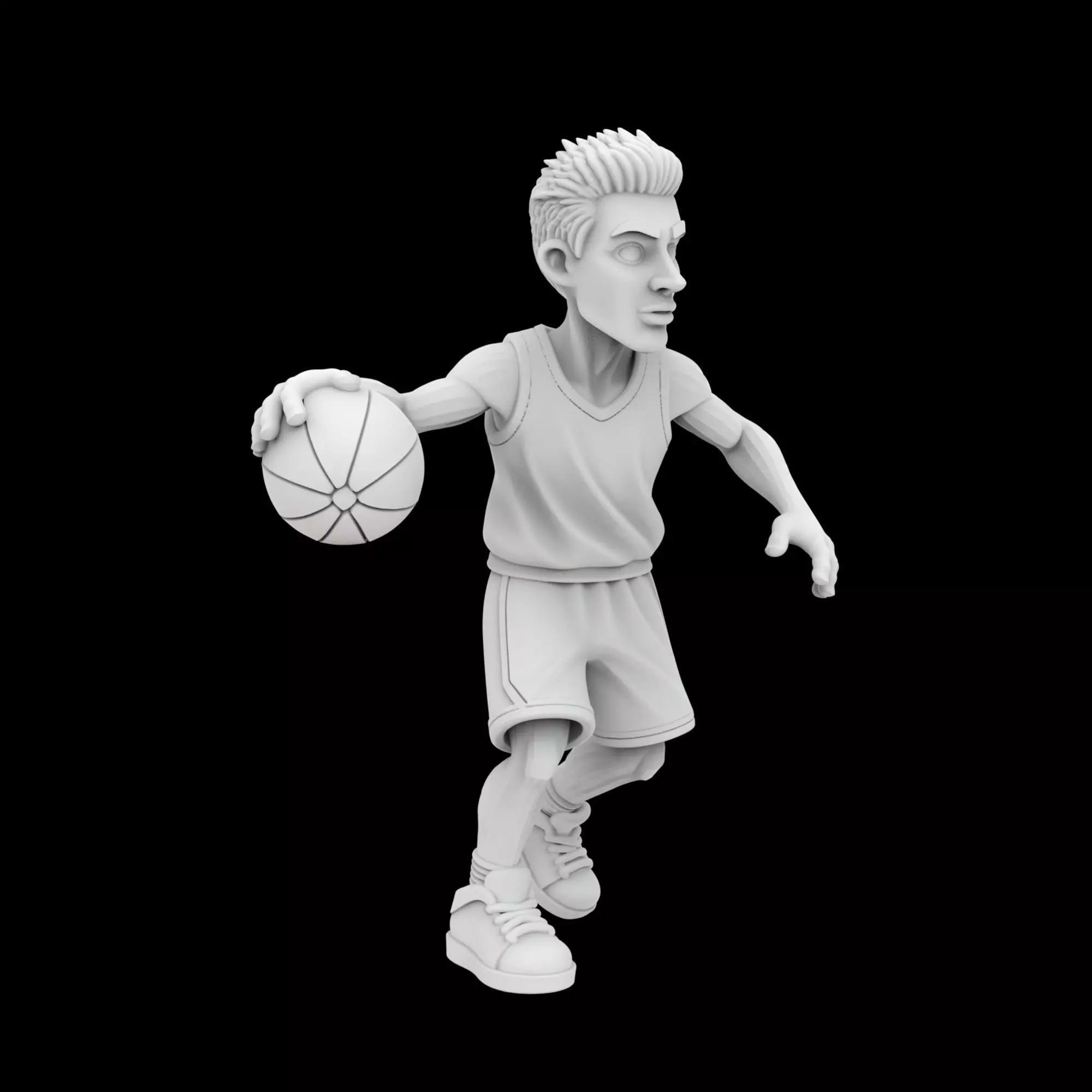Basketball Player Cartoon Character 3D Printable M 3D print model_7