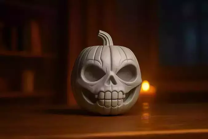 pumpkin skull Halloween