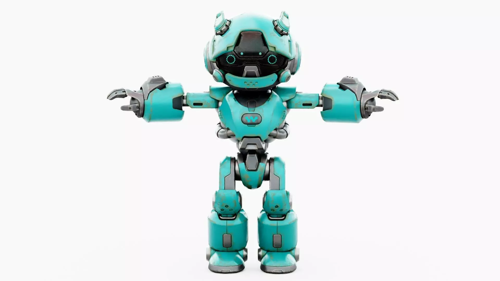 ROBO ZERO-H  Rigged for Unreal Engine - Unity - MIXAMO 3D model_30