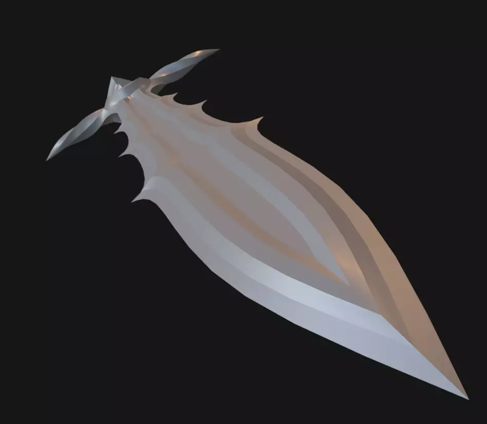 Demonic Sword Low-poly 3D model_4