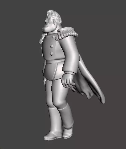 HEAVY METAL CAPTAIN LINCOLN F STERNN MINIATURE MODEL FANTASY RPG 3D print model_4