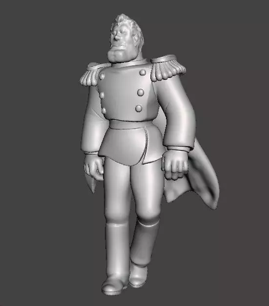 HEAVY METAL CAPTAIN LINCOLN F STERNN MINIATURE MODEL FANTASY RPG 3D print model_2