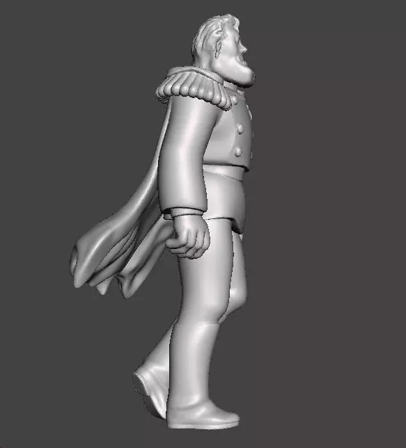 HEAVY METAL CAPTAIN LINCOLN F STERNN MINIATURE MODEL FANTASY RPG 3D print model_5