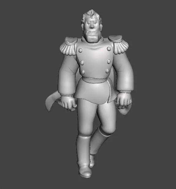 HEAVY METAL CAPTAIN LINCOLN F STERNN MINIATURE MODEL FANTASY RPG 3D print model_7