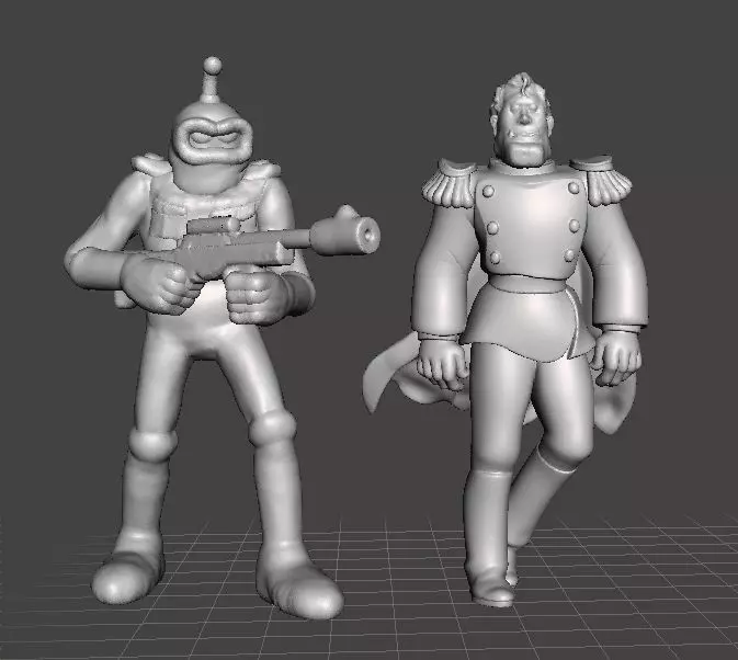 HEAVY METAL CAPTAIN LINCOLN F STERNN MINIATURE MODEL FANTASY RPG 3D print model_3