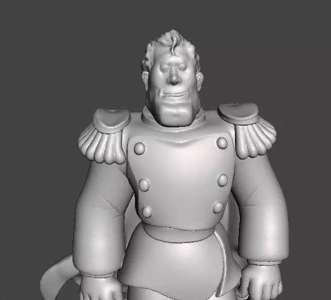 HEAVY METAL CAPTAIN LINCOLN F STERNN MINIATURE MODEL FANTASY RPG 3D print model_8