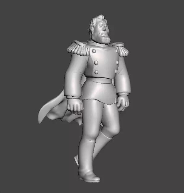 HEAVY METAL CAPTAIN LINCOLN F STERNN MINIATURE MODEL FANTASY RPG 3D print model_1