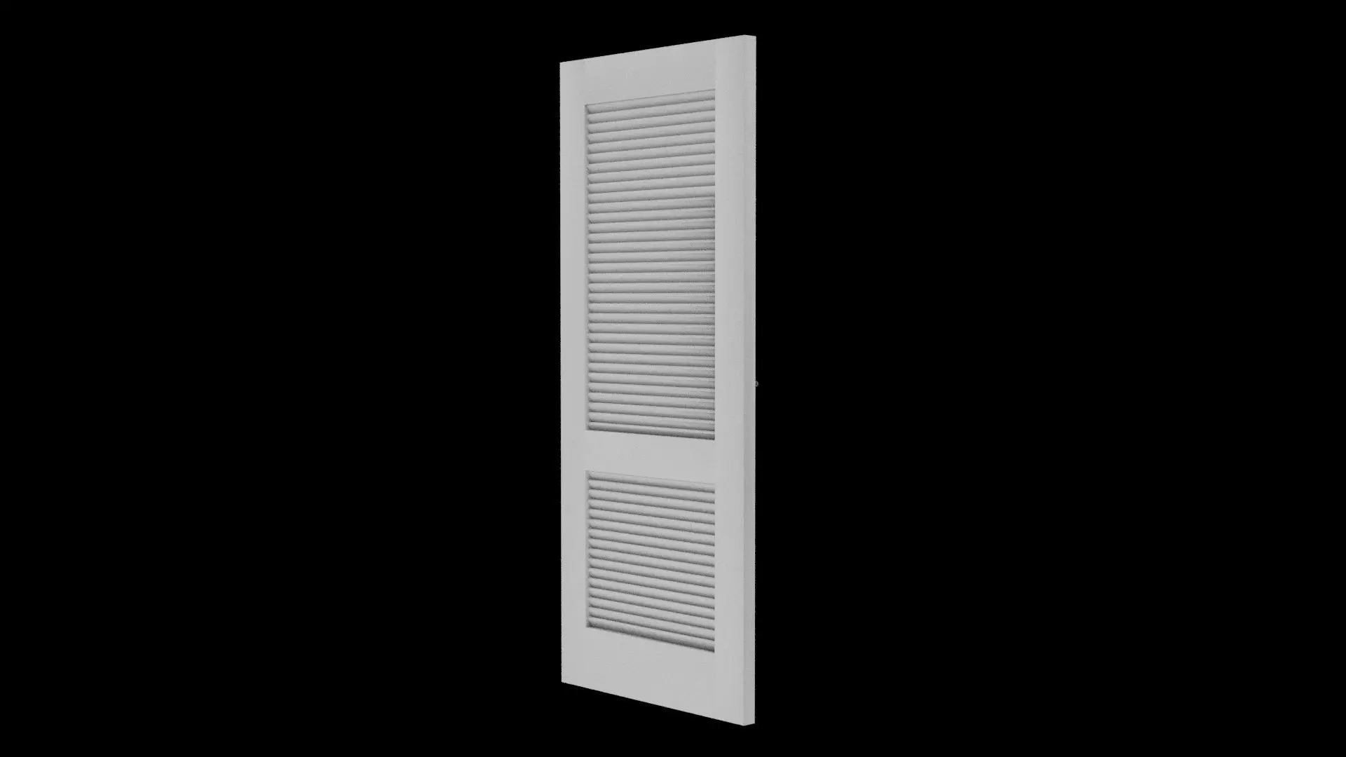 Wooden White Door Free low-poly 3D model_9