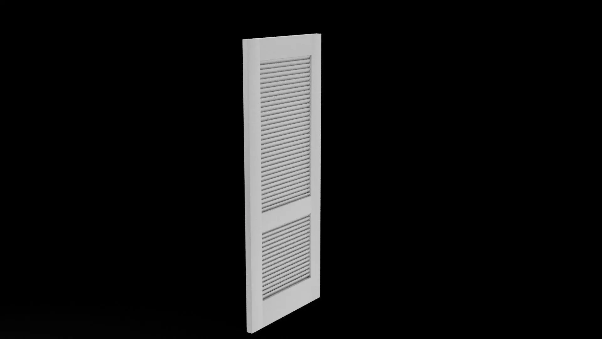 Wooden White Door Free low-poly 3D model_8