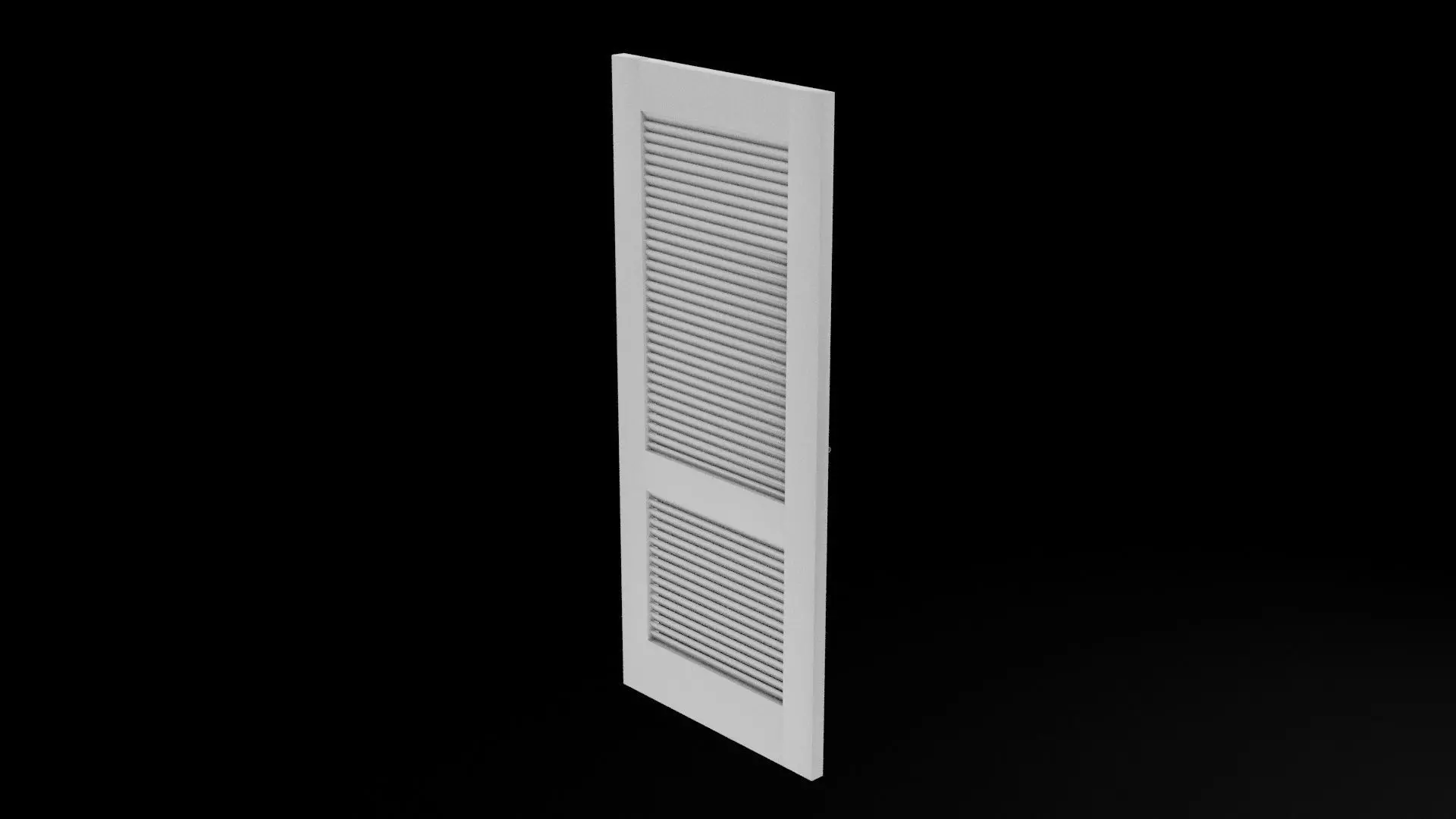 Wooden White Door Free low-poly 3D model_7