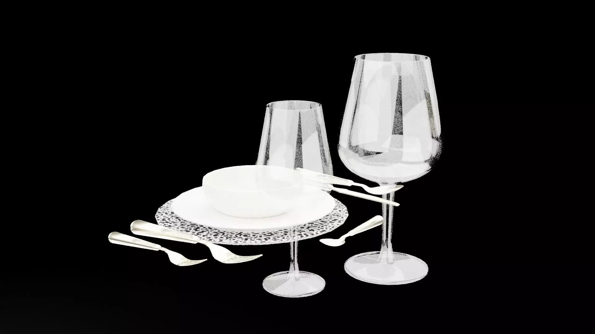 Dining Utensils Low-poly 3D model_8