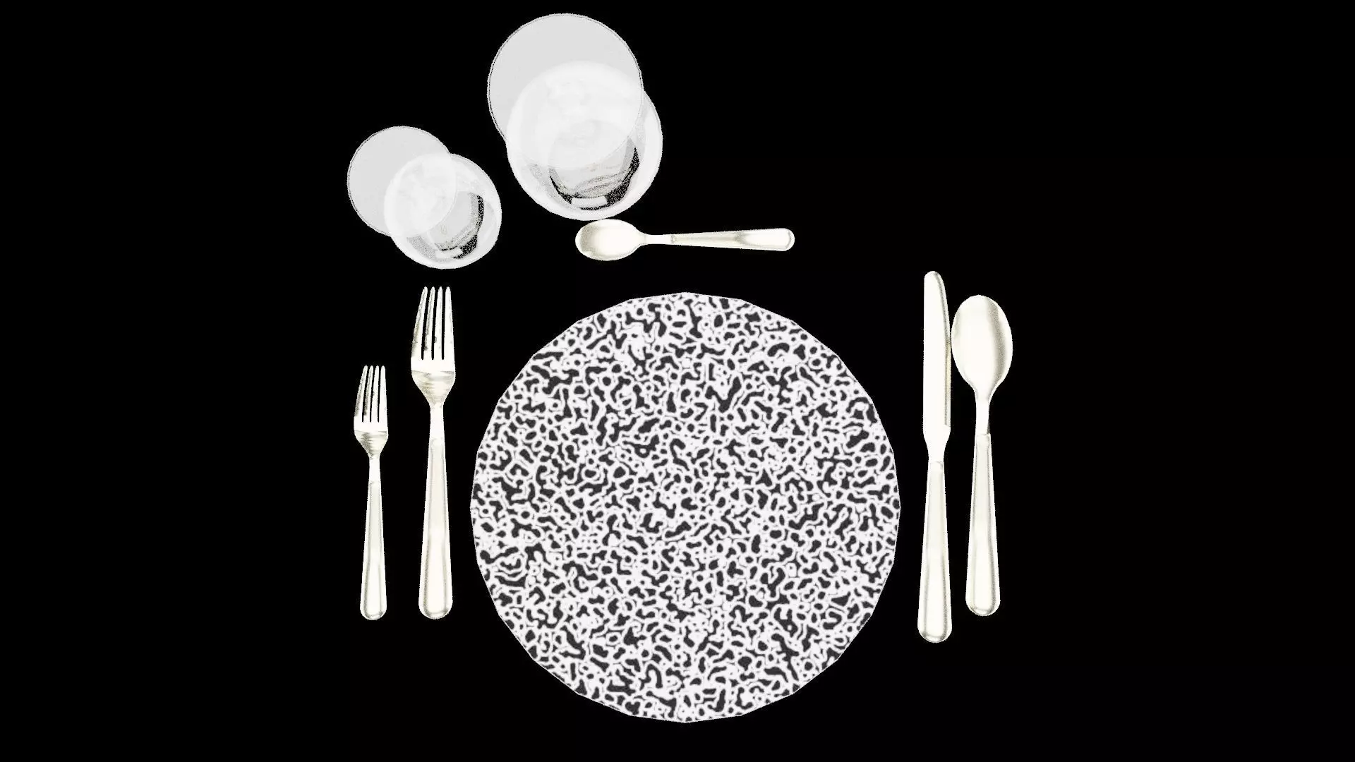 Dining Utensils Low-poly 3D model_5