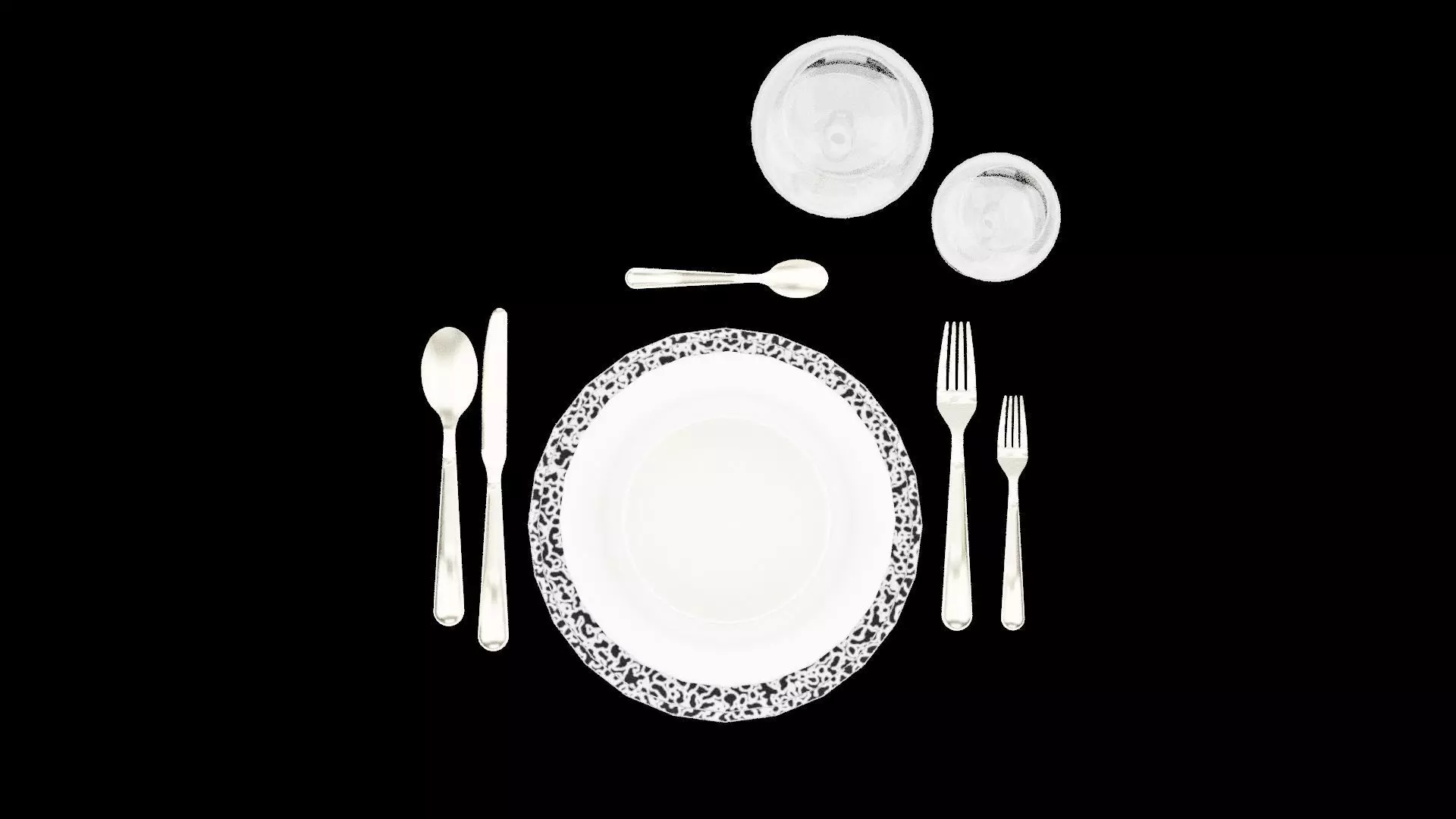 Dining Utensils Low-poly 3D model_4