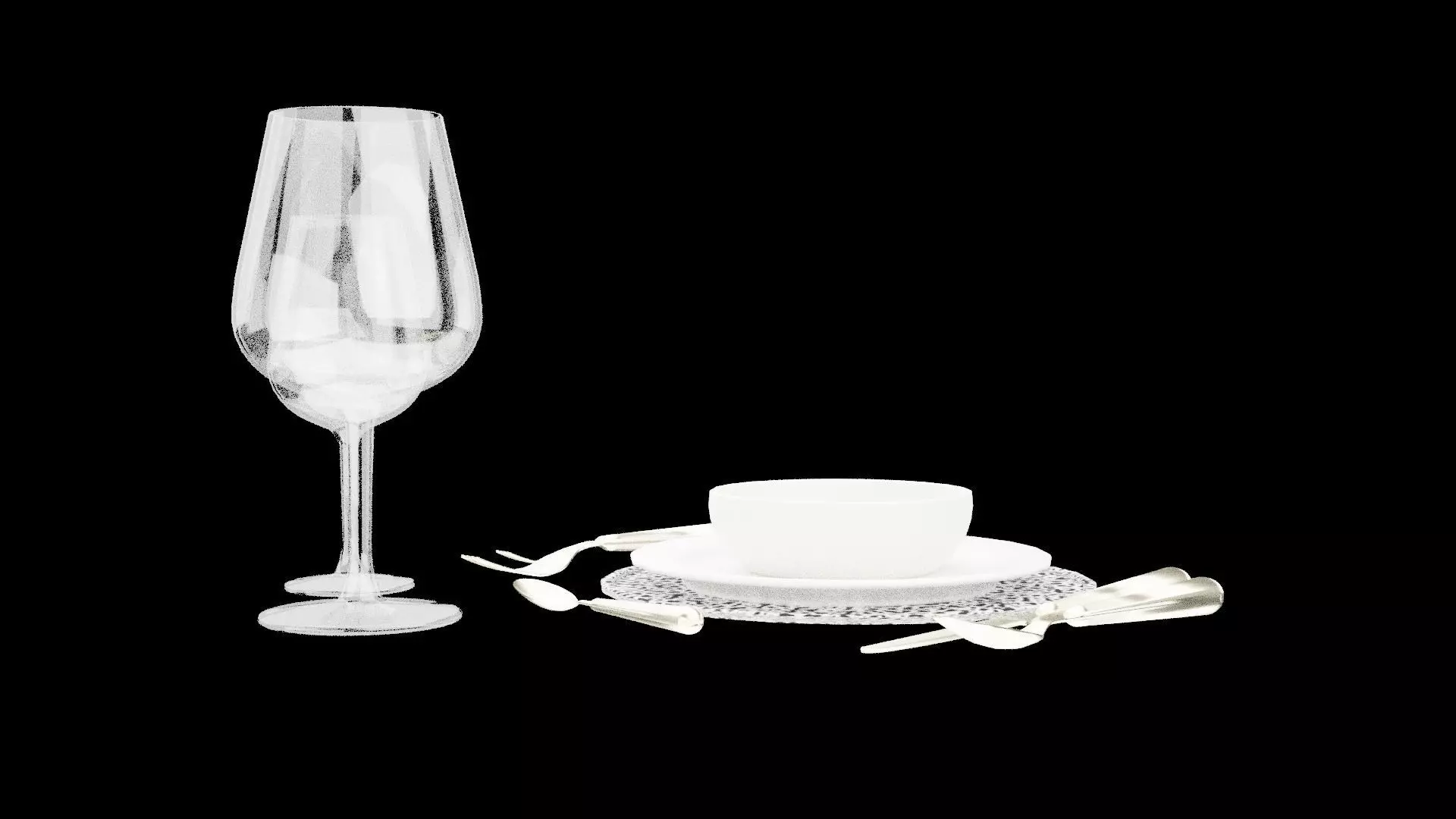 Dining Utensils Low-poly 3D model_9