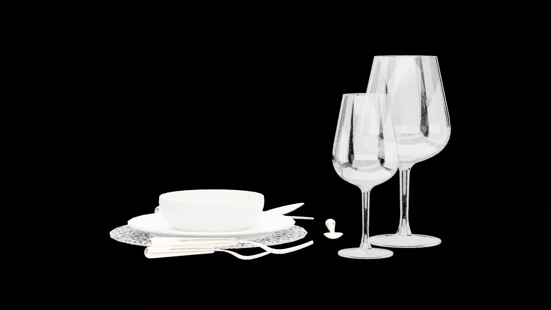 Dining Utensils Low-poly 3D model_3