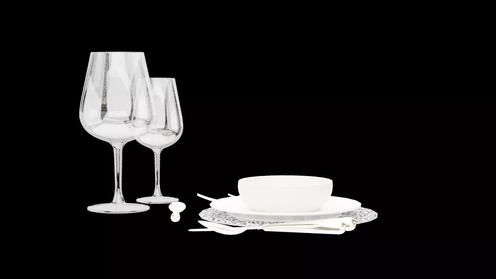 Dining Utensils Low-poly 3D model_2