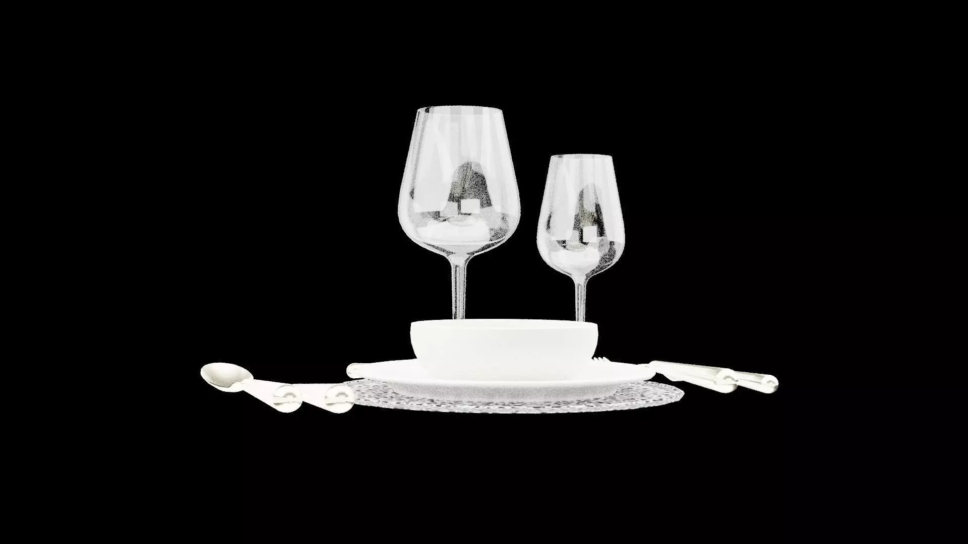 Dining Utensils Low-poly 3D model_6