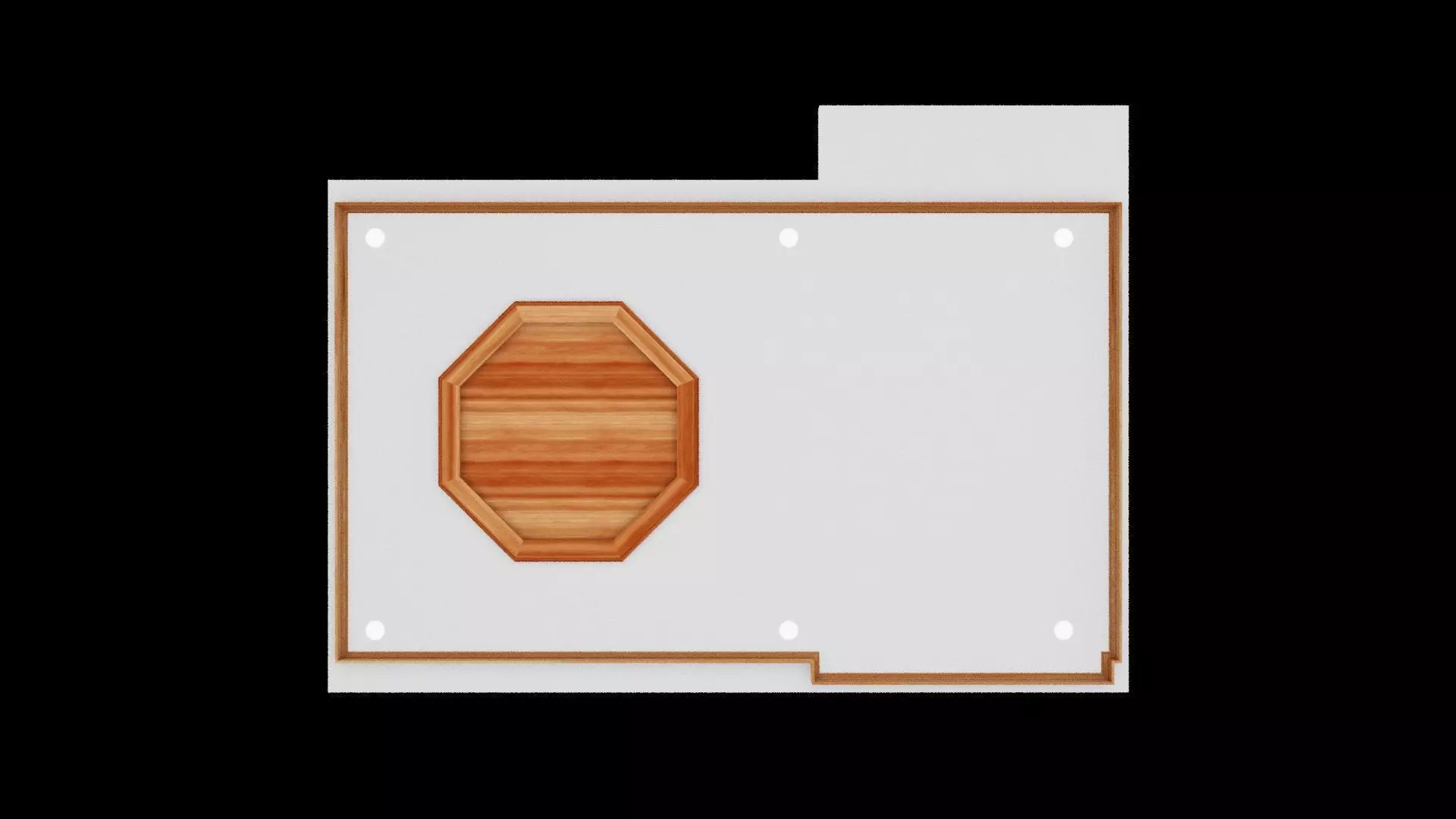 Architectural Ceiling Low-poly 3D model_0