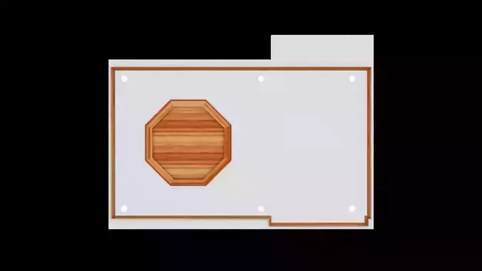 Architectural Ceiling Low-poly 3D model