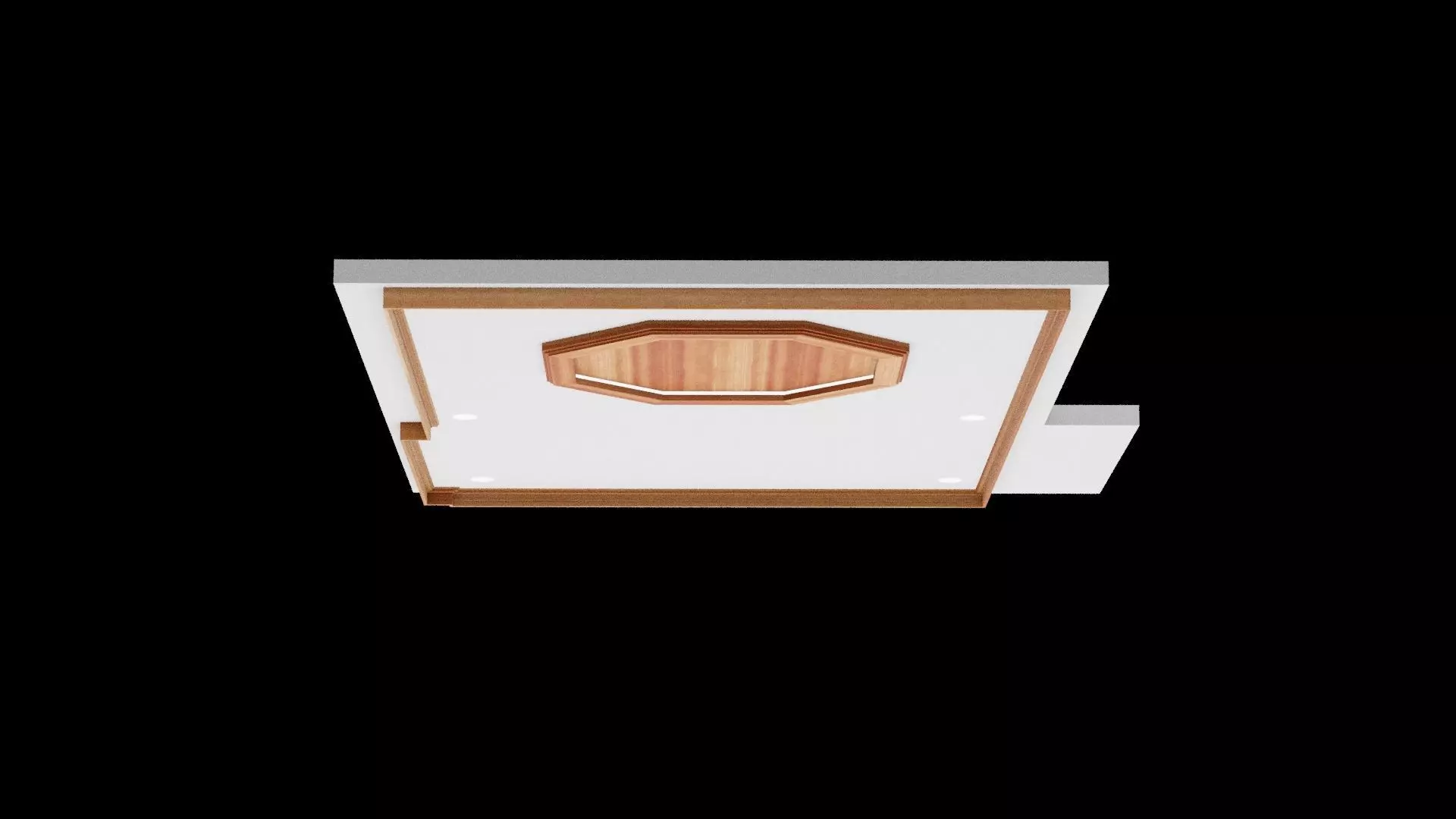 Architectural Ceiling Low-poly 3D model_1
