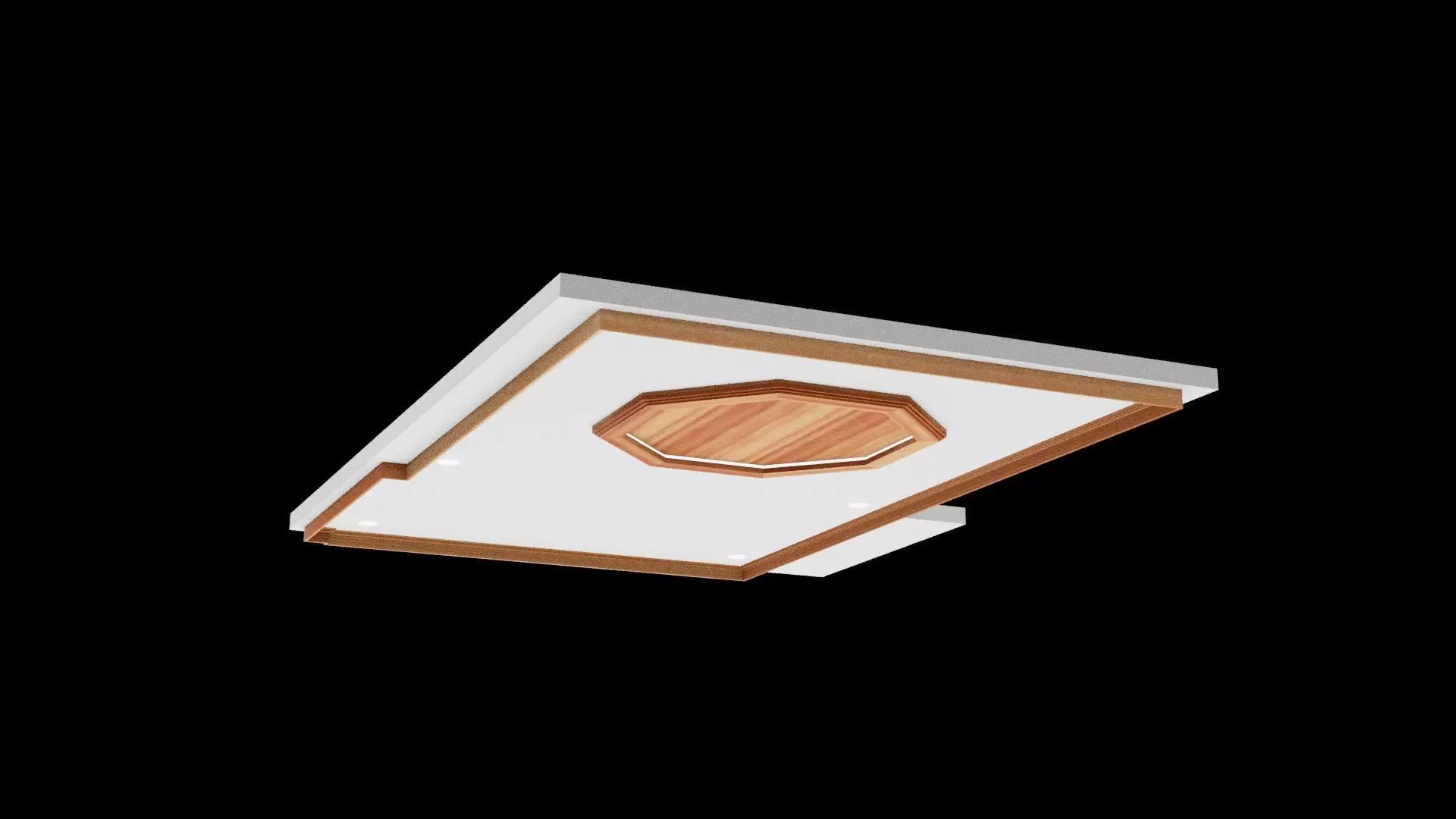 Architectural Ceiling Low-poly 3D model_2