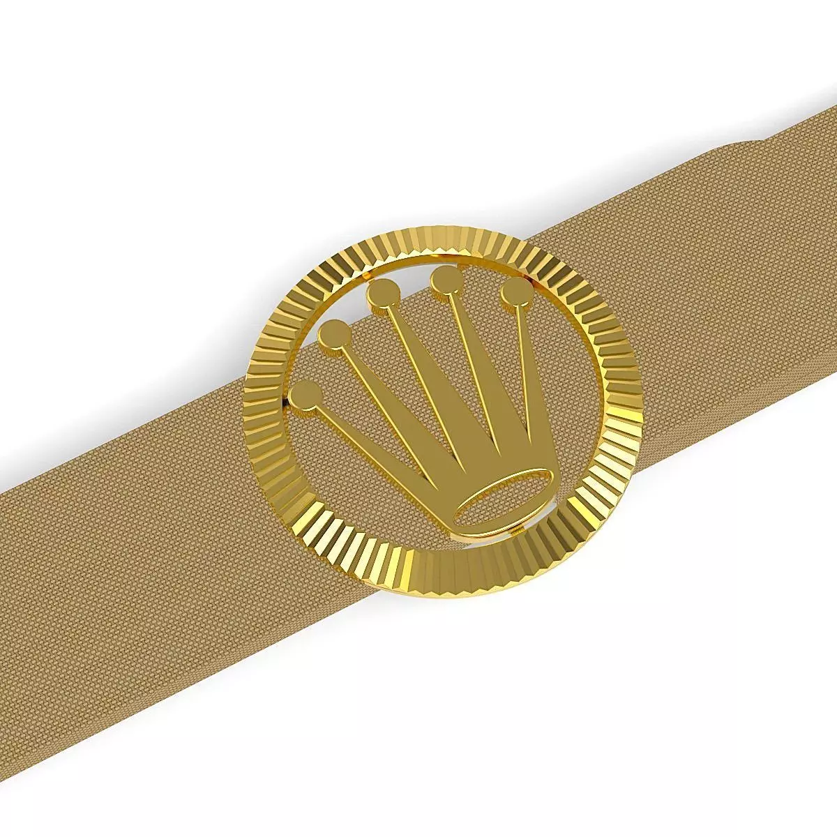 Crown Belt Buckle 3D print model_2