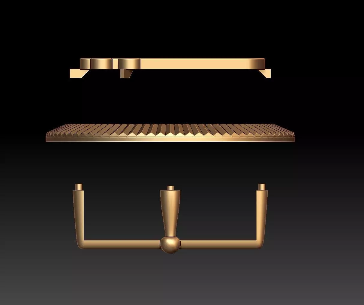 Crown Belt Buckle 3D print model_14