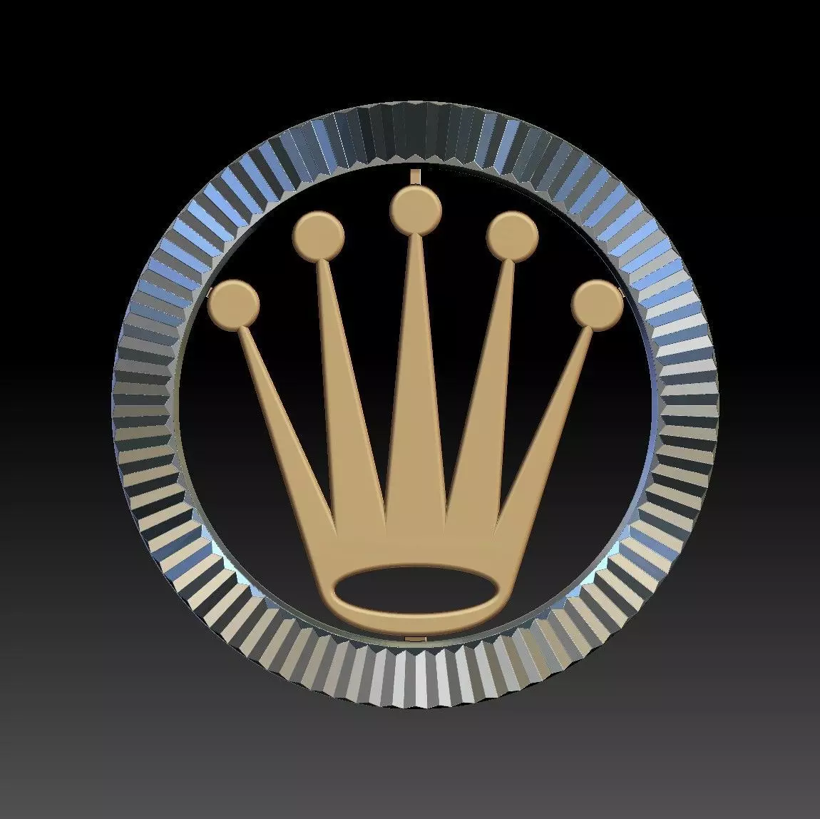 Crown Belt Buckle 3D print model_21