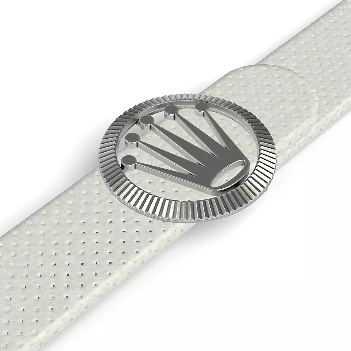 Crown Belt Buckle 3D print model_5