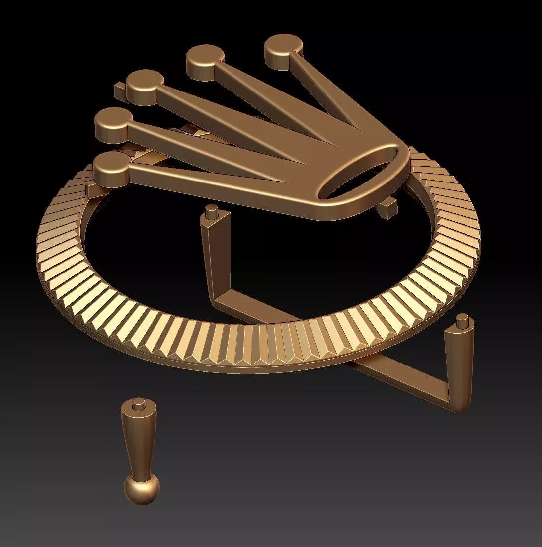 Crown Belt Buckle 3D print model_13