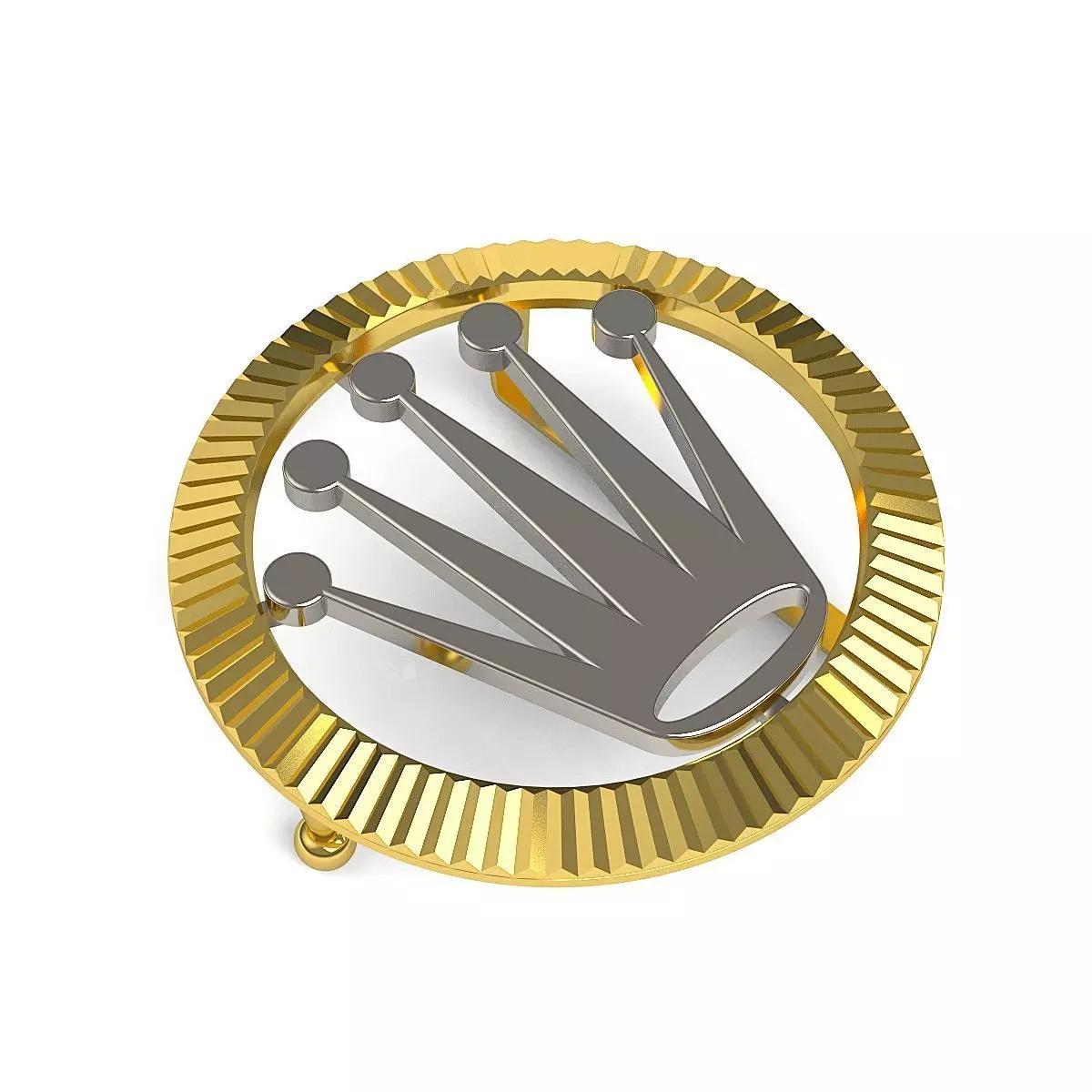 Crown Belt Buckle 3D print model_9