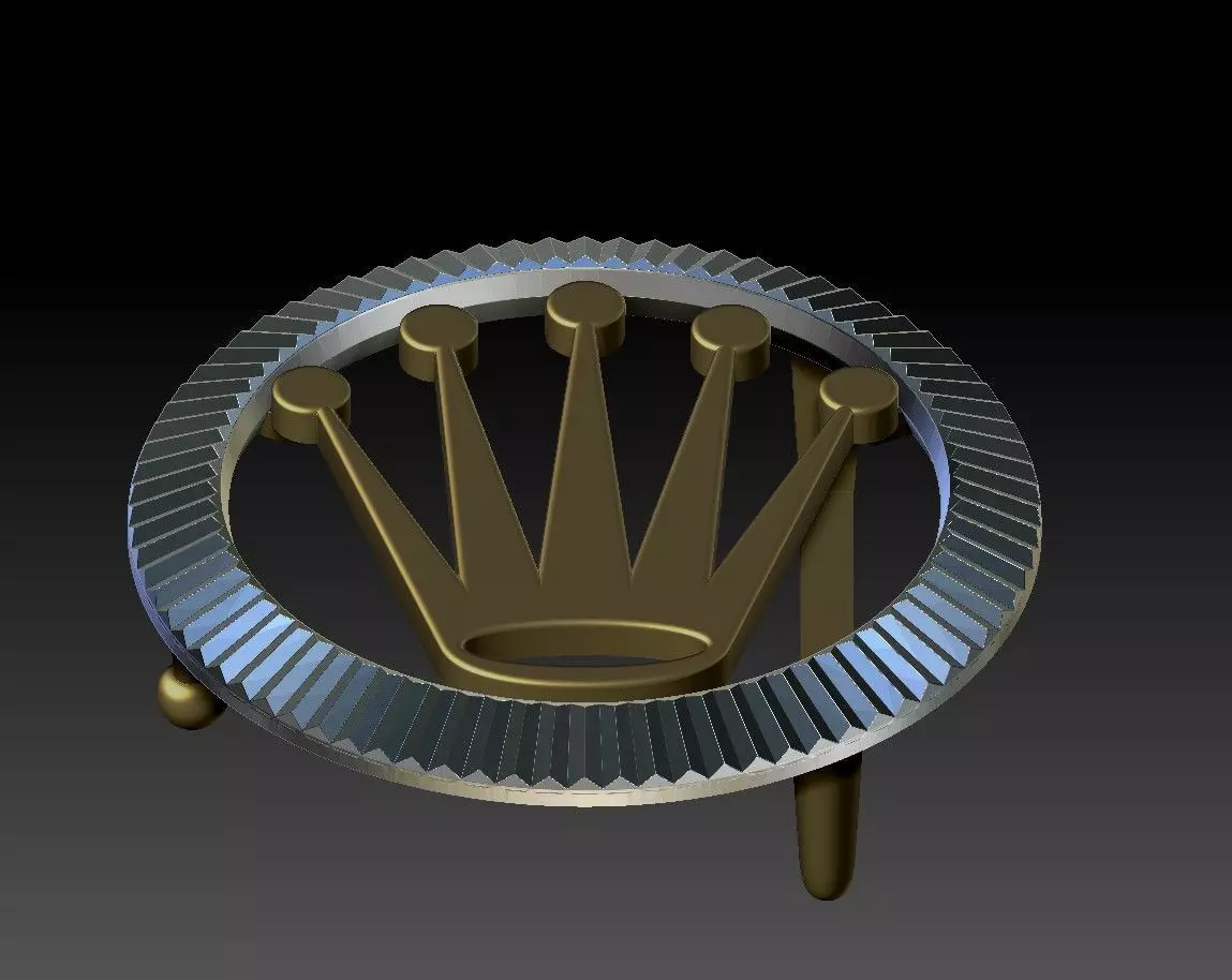 Crown Belt Buckle 3D print model_16