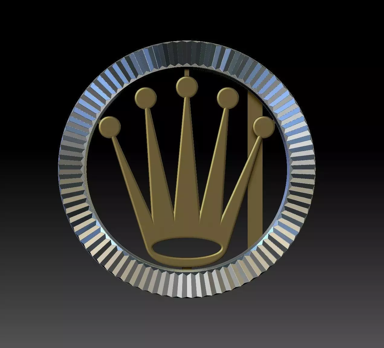 Crown Belt Buckle 3D print model_15