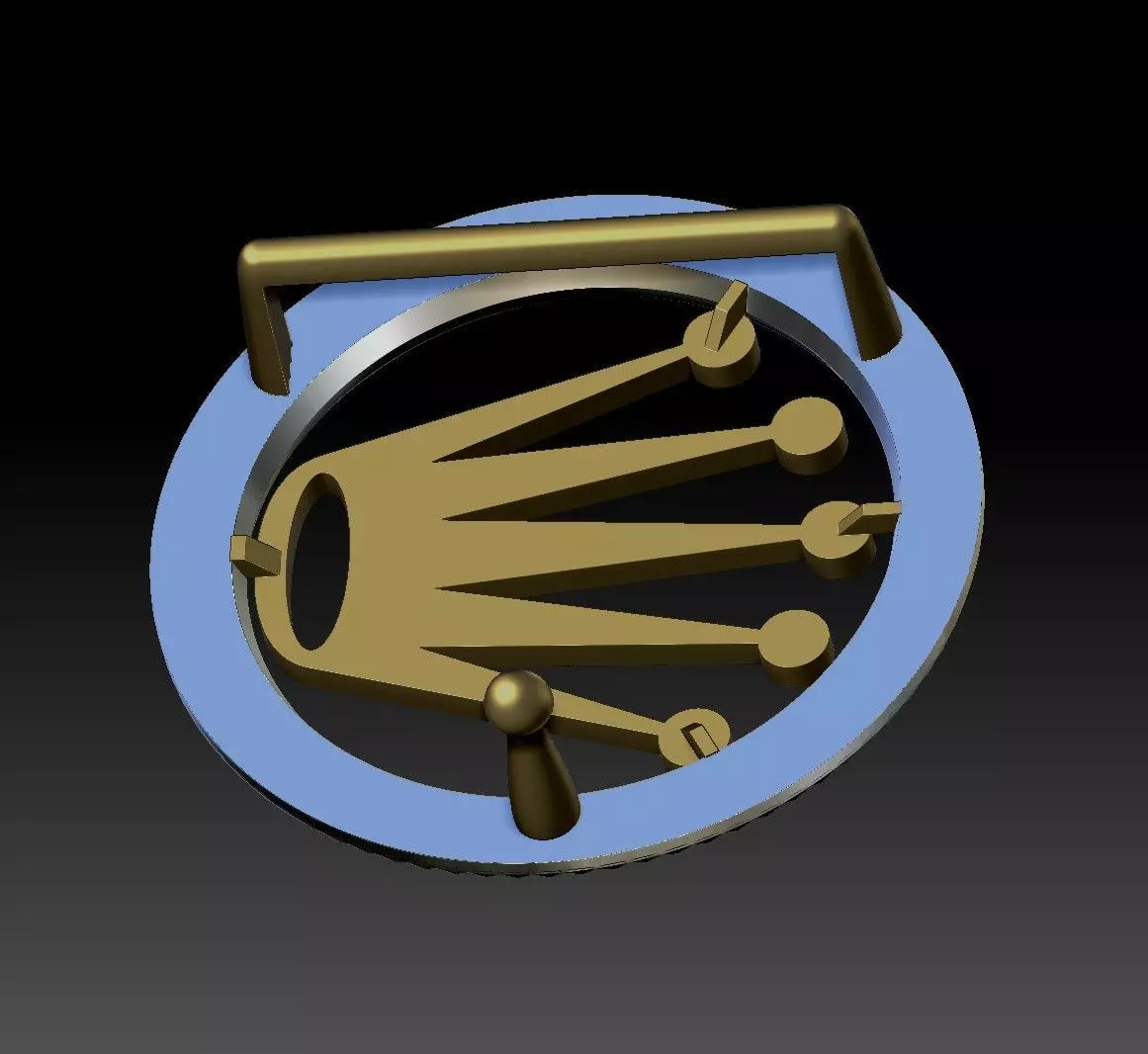 Crown Belt Buckle 3D print model_19