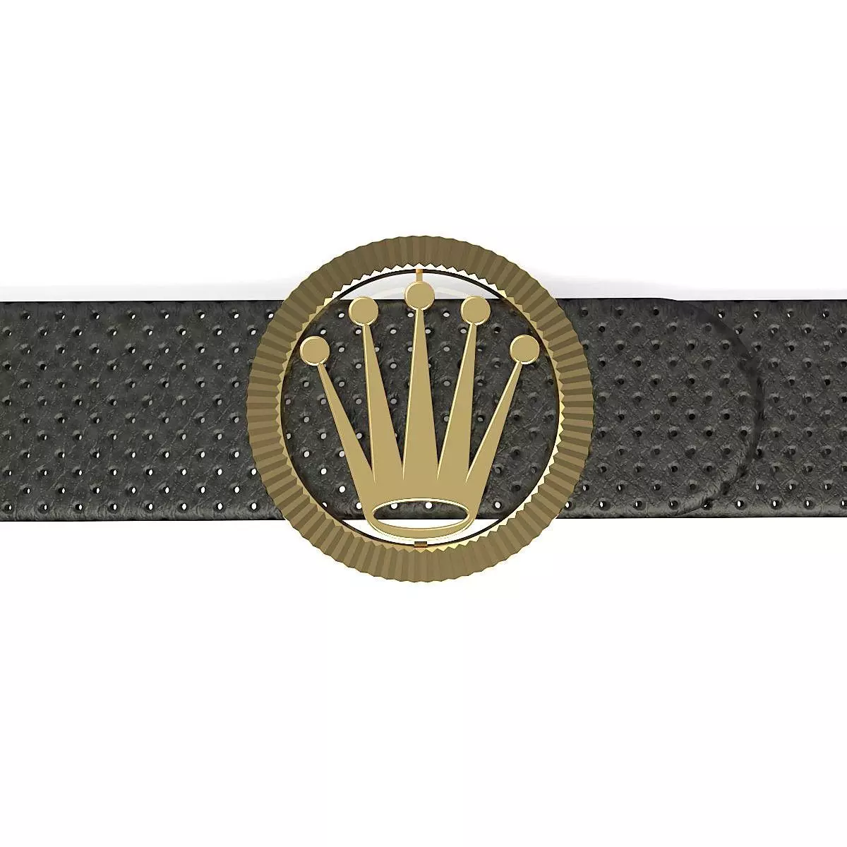 Crown Belt Buckle 3D print model_0