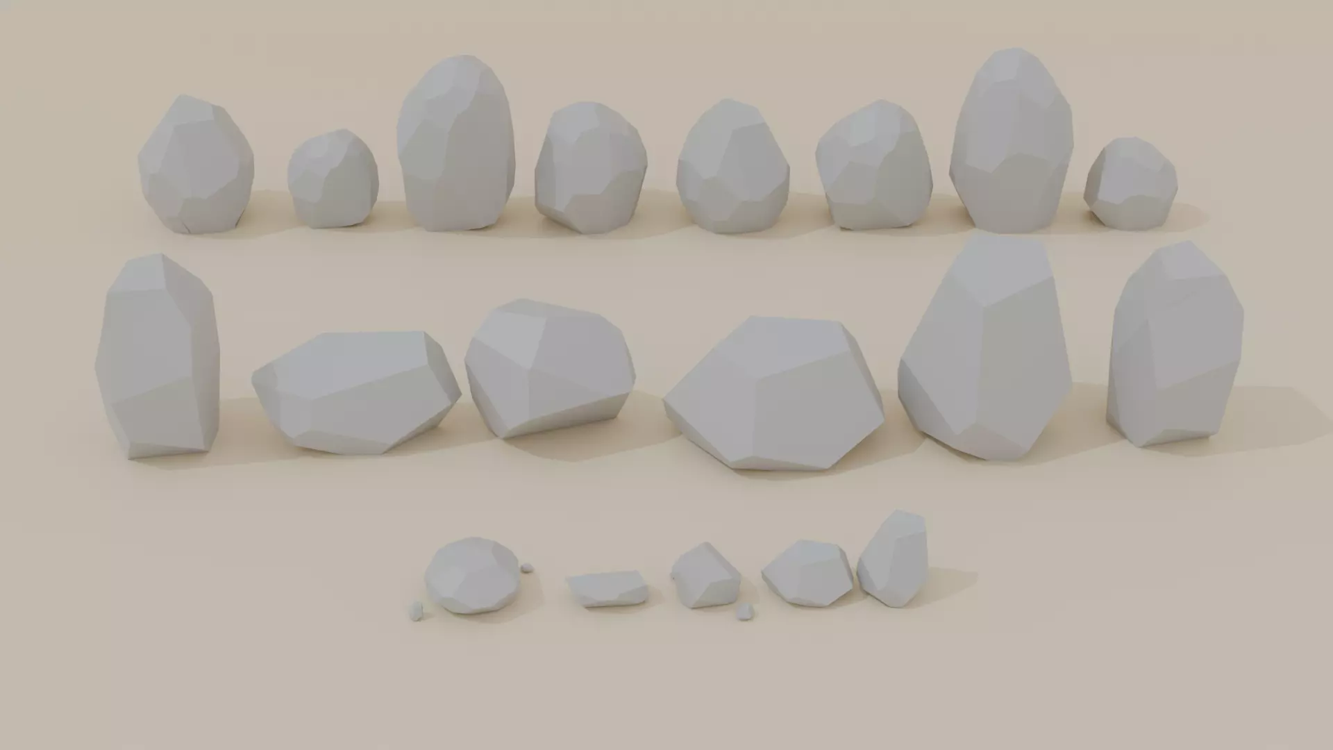 Stylized Low Poly Forest Pack 45 Assets Low-poly 3D model_5